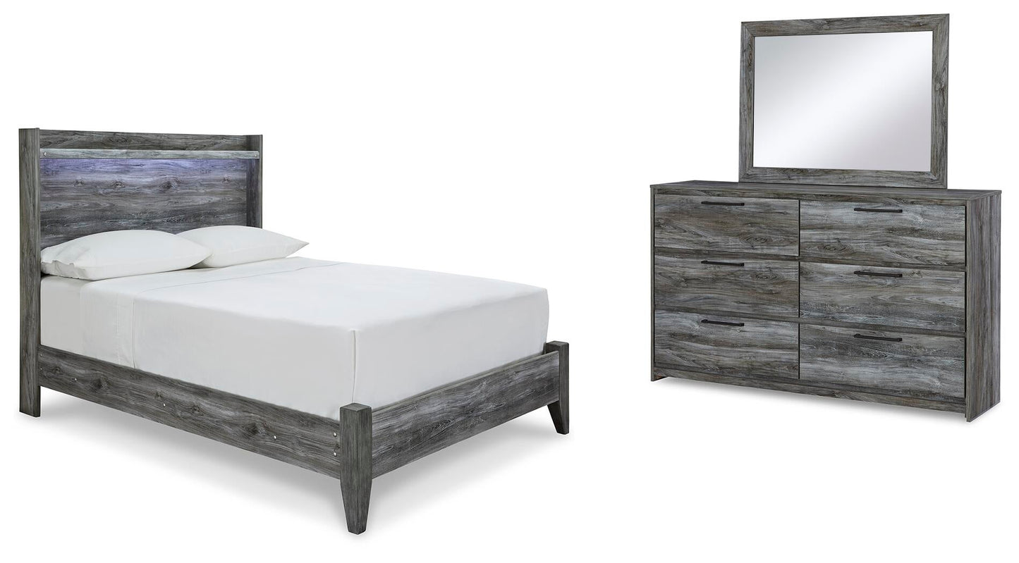 Cama Baystorm de dos camas con cabecero y tocador con espejo