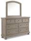 Lettner Queen Panel Bed with Mirrored Dresser, Chest and Nightstand