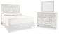 Cama Paxberry tamaño king con cabecero y tocador con espejo