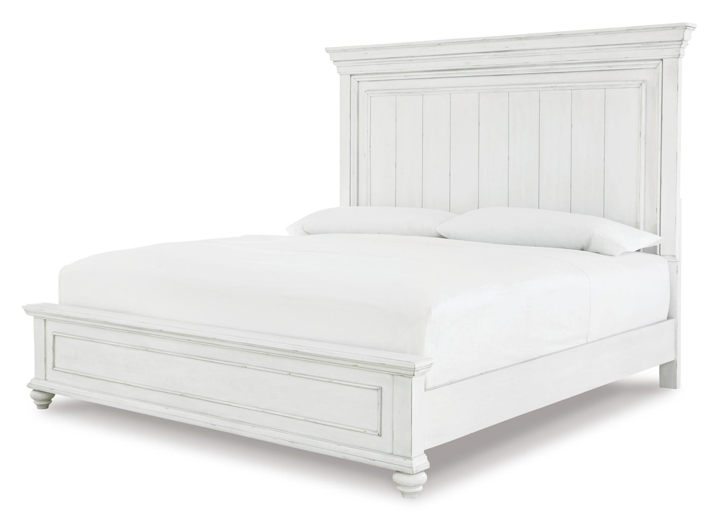 Cama Kanwyn King con cabecero y tocador con espejo
