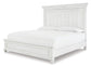 Cama Kanwyn King con cabecero y tocador con espejo