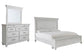 Cama Kanwyn King con cabecero y almacenaje, y tocador con espejo