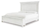 Cama Kanwyn King con cabecero y almacenaje, y tocador con espejo