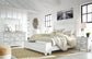 Cama Kanwyn King con cabecero y almacenaje, y tocador con espejo