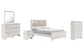 Cama Altyra Queen con librero, tocador con espejo, cómoda y mesita de noche