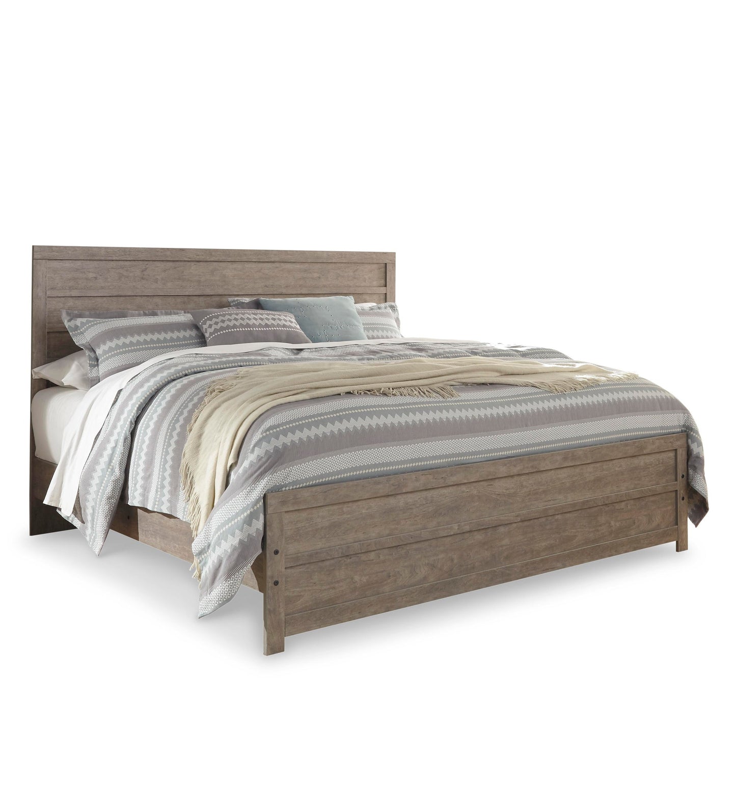 Cama Culverbach King con cabecero y tocador con espejo