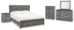 Cama Bronyan tamaño king con cabecero, tocador con espejo, cómoda y mesita de noche