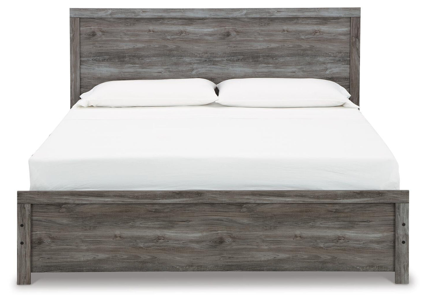 Cama Bronyan tamaño king con cabecero, tocador con espejo, cómoda y mesita de noche