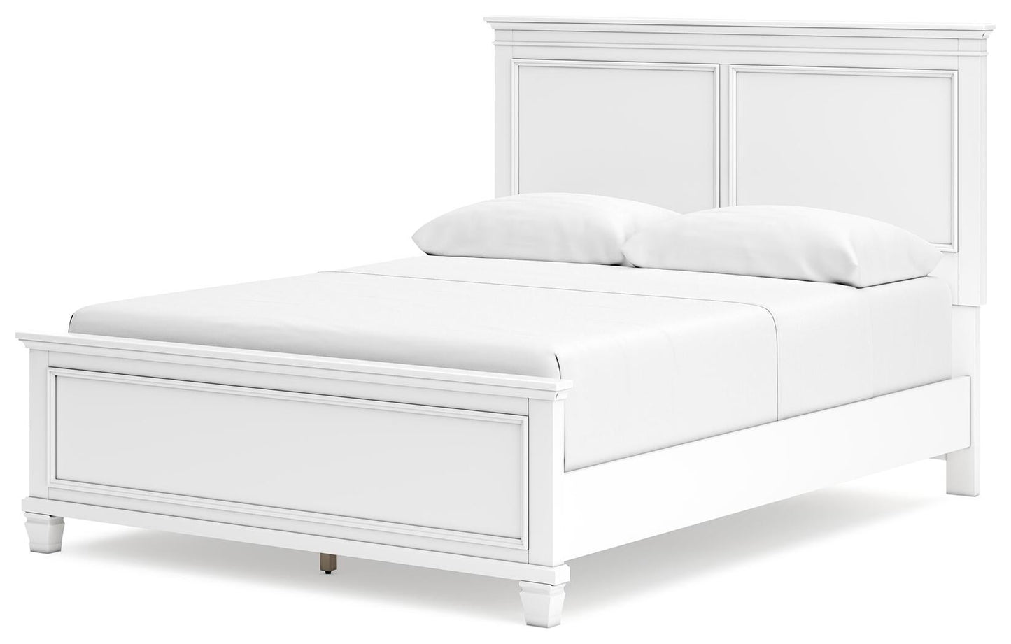 Cama Fortman tamaño Queen con cabecero, tocador con espejo y mesita de noche