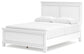 Cama Fortman tamaño Queen con cabecero, tocador con espejo y mesita de noche