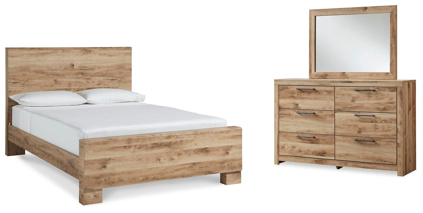 Cama Hyanna King con cabecero y tocador con espejo