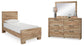 Cama doble Hyanna con tocador con espejo