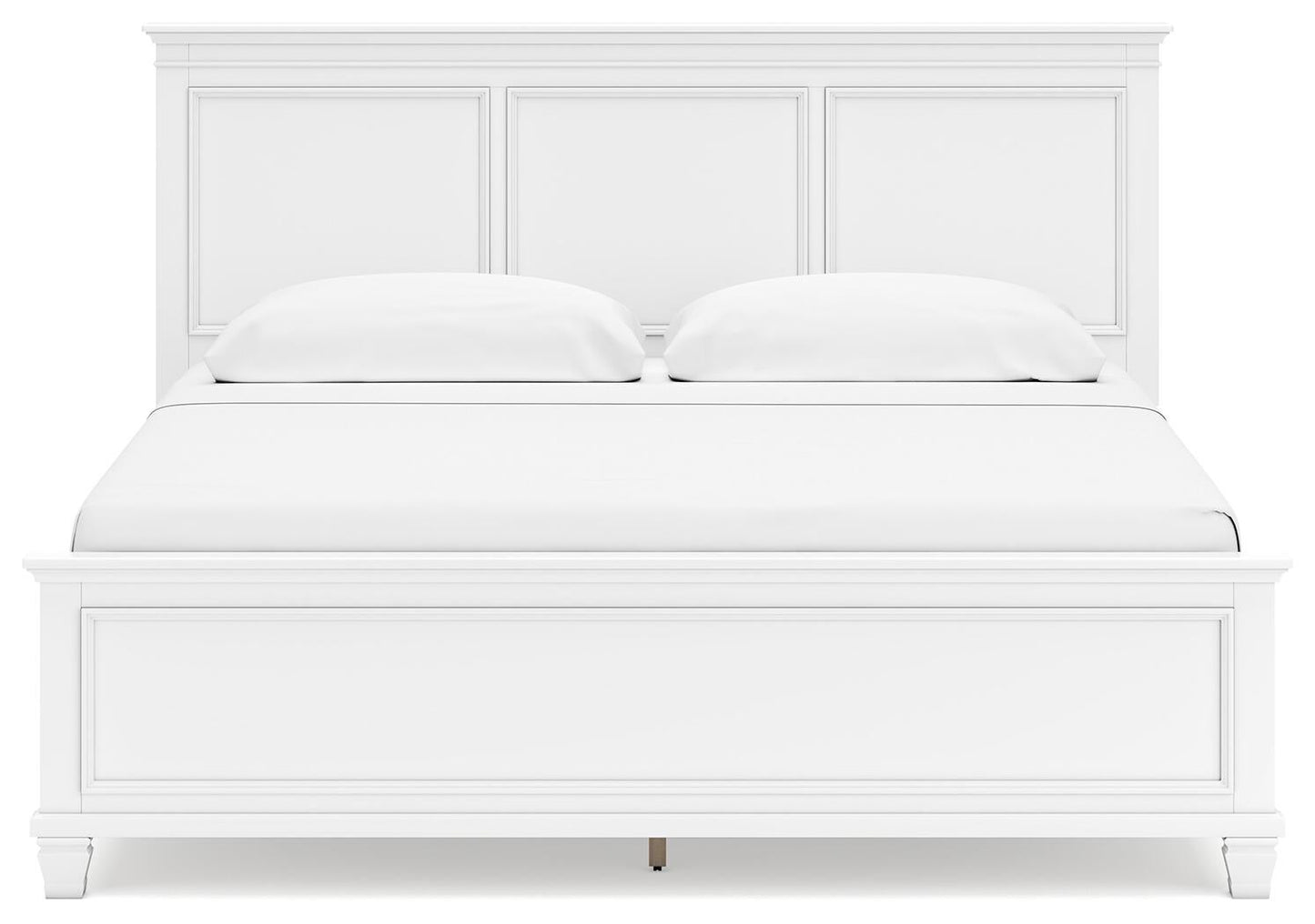 Cama Fortman King con cabecero y tocador con espejo