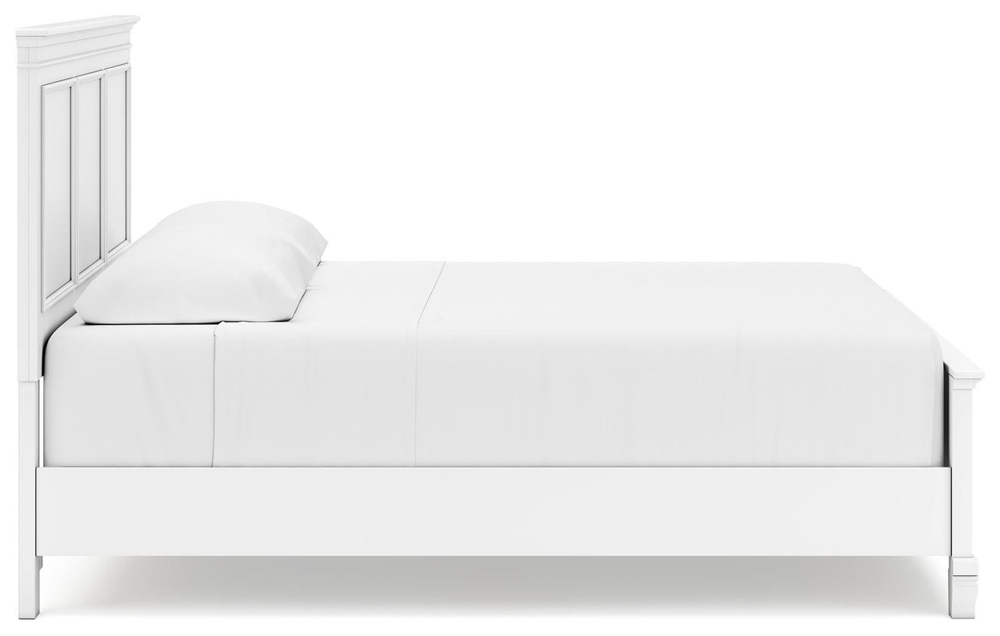 Cama Fortman King con cabecero y tocador con espejo