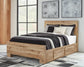 Cama Hyanna Queen con cabecero y almacenamiento, y tocador con espejo