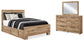 Cama Hyanna Queen con cabecero y almacenamiento, y tocador con espejo
