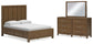 Cama Caballín Queen Caballín con Almacenamiento y Tocador con Espejo