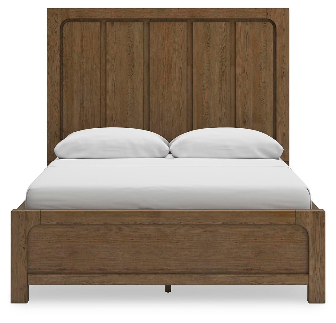 Cama Caballín Queen Caballín con Almacenamiento y Tocador con Espejo