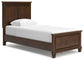 Cama doble Danabrin con tocador con espejo, cómoda y mesita de noche
