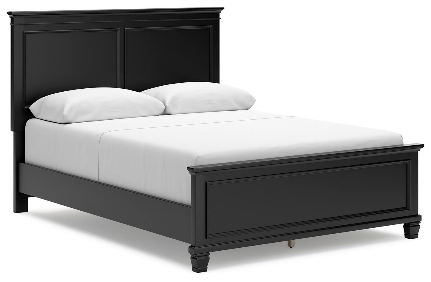 Cama Lanolee Queen con cabecero y tocador con espejo