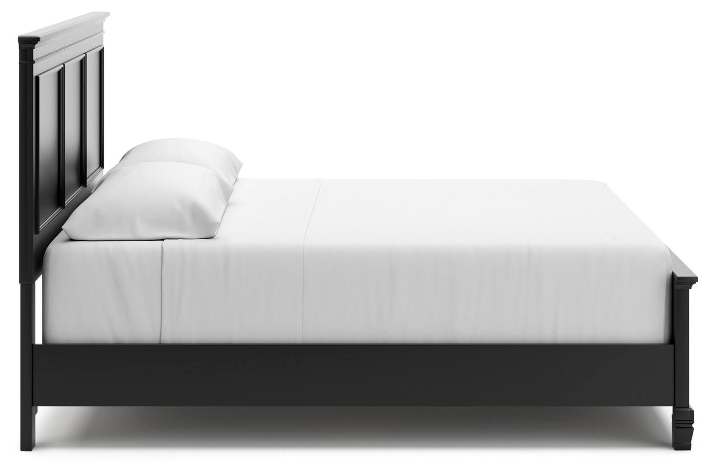 Cama Lanolee King con cabecero y tocador con espejo