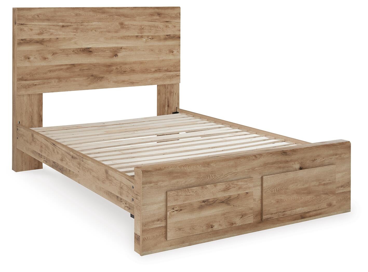 Cama Hyanna de panel completo con almacenamiento y tocador con espejo