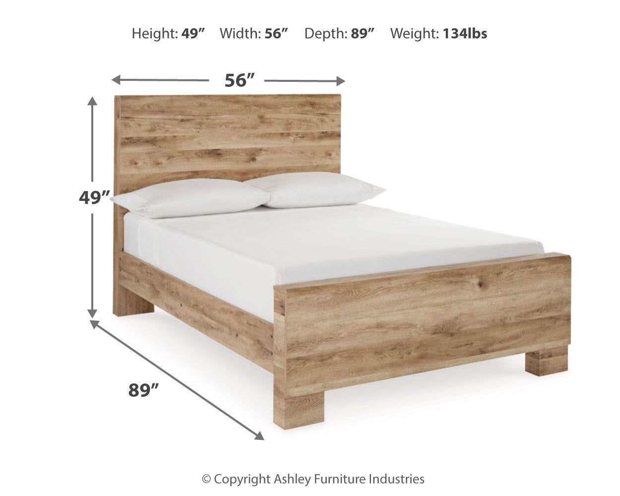 Cama Hyanna de dos camas con cabecero y tocador con espejo