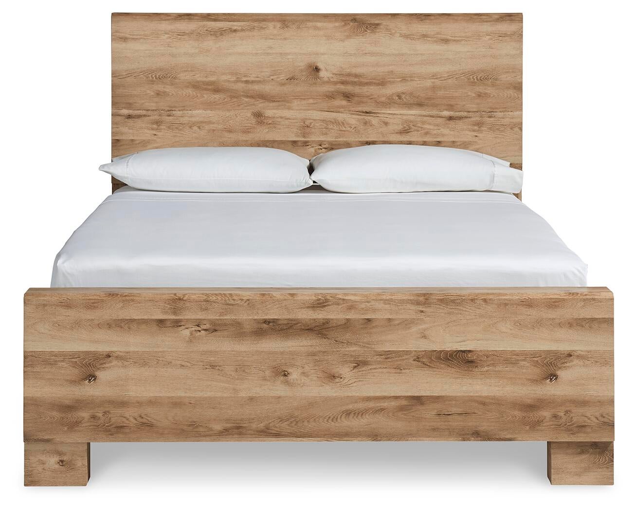 Cama Hyanna Queen con cabecero, tocador con espejo, cómoda y mesita de noche
