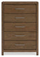 Cama Caballynn tamaño King con cabecero y almacenaje, tocador con espejo, cómoda y mesita de noche.