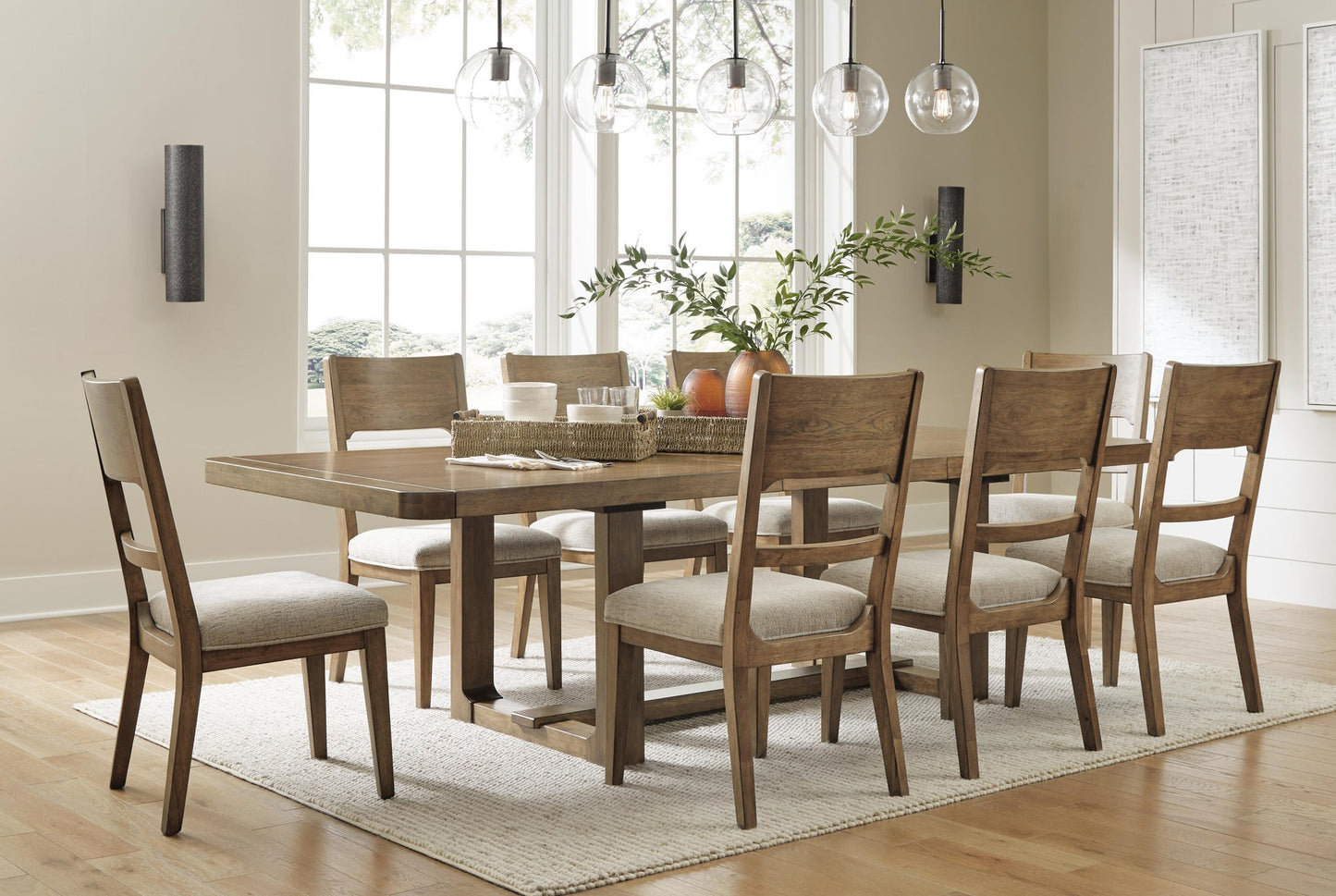 Mesa de comedor Cabalynn y 8 sillas
