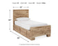 Cama doble Hyanna con almacenamiento y tocador con espejo