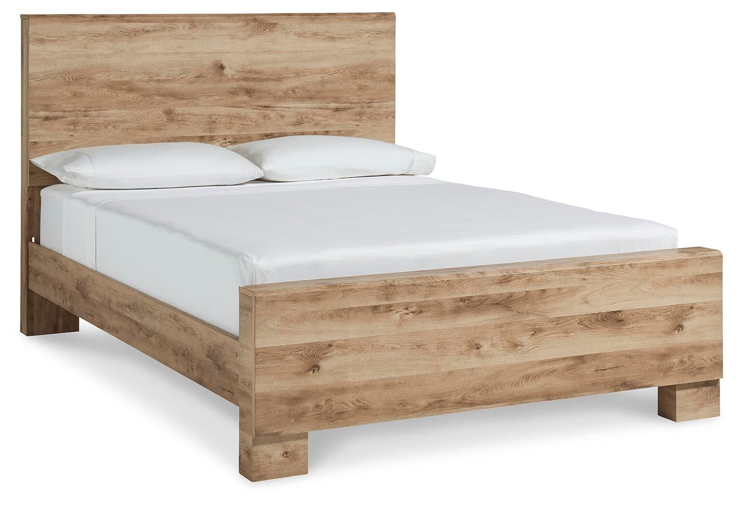 Cama Hyanna King con cabecero, tocador con espejo, cómoda y mesita de noche