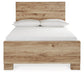 Cama Hyanna de tamaño completo con tocador con espejo, cómoda y mesita de noche