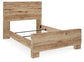 Cama Hyanna de tamaño completo con tocador con espejo, cómoda y mesita de noche