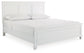 Cama Fortman tamaño king con cabecero, tocador con espejo, cómoda y mesita de noche