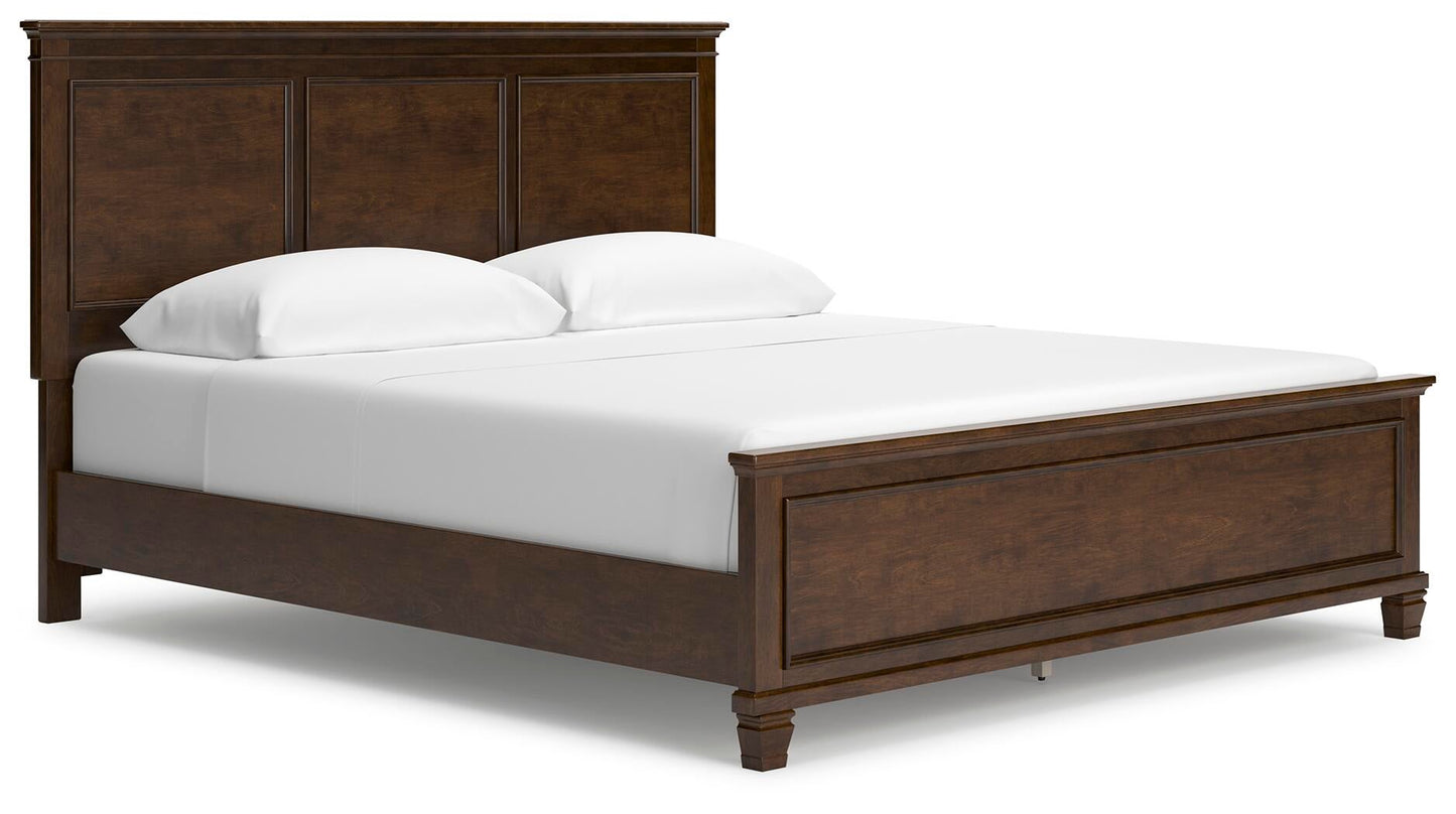 Cama Danabrin California King con cabecero, tocador con espejo y mesita de noche