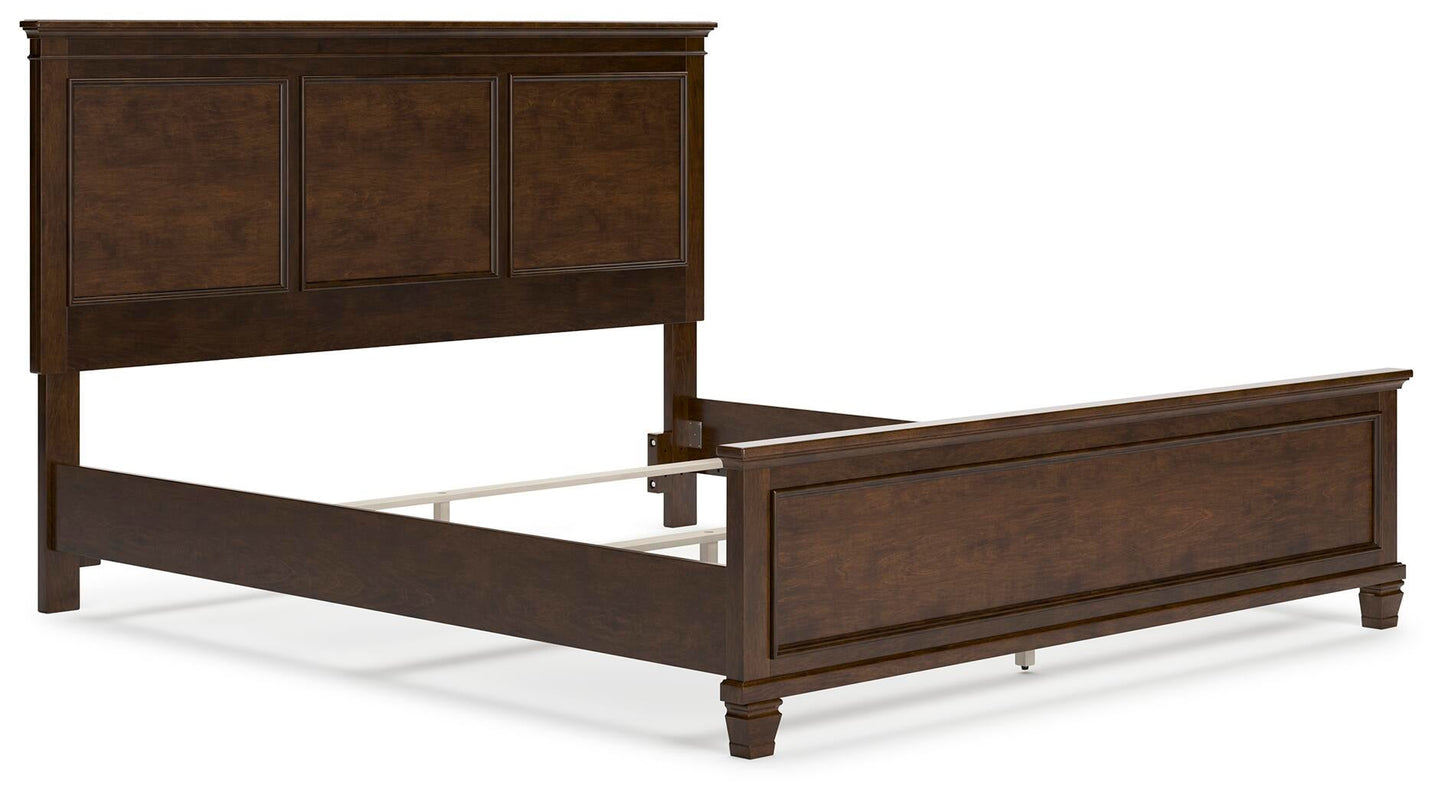 Cama Danabrin California King con cabecero, tocador con espejo y mesita de noche