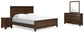 Cama Danabrin California King con cabecero, tocador con espejo y mesita de noche