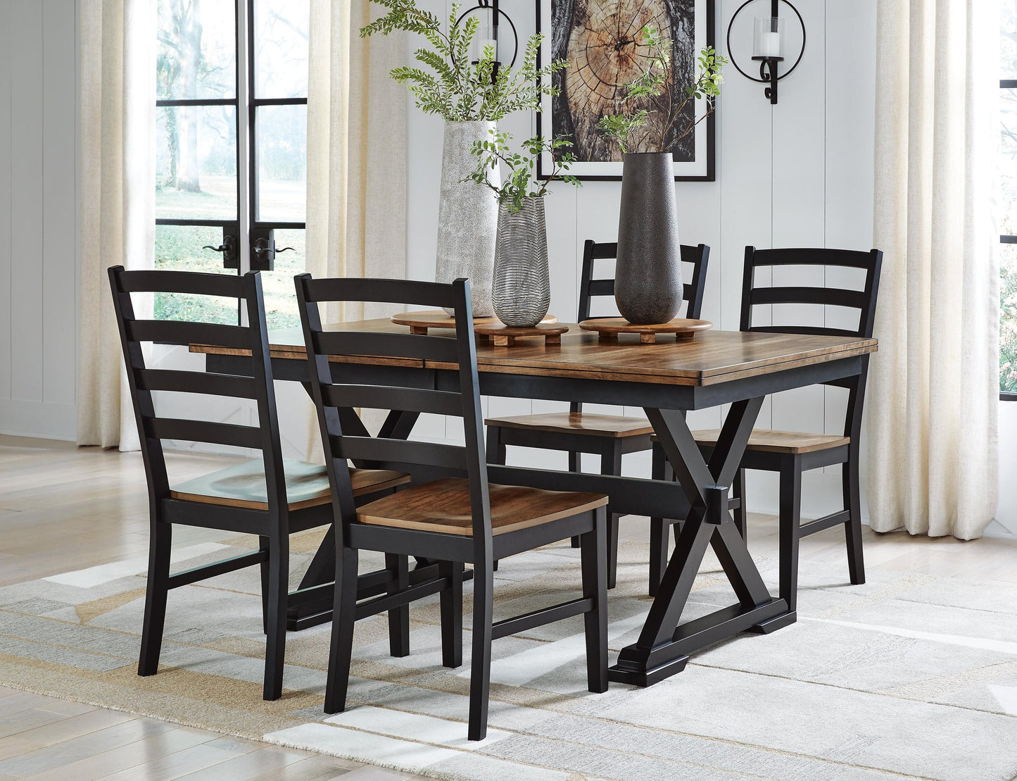 Mesa de comedor Wildenauer y 4 sillas