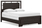 Cama Covetown tamaño Queen con cabecero y tocador con espejo