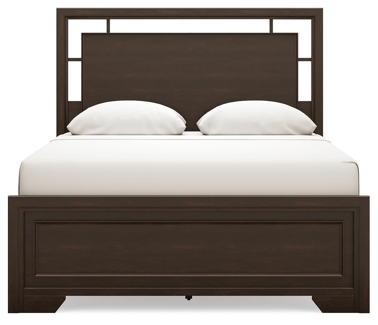 Cama Covetown tamaño Queen con cabecero y tocador con espejo