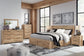 Cama Hyanna King con almacenamiento y tocador con espejo
