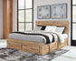 Cama Hyanna King con almacenamiento y tocador con espejo