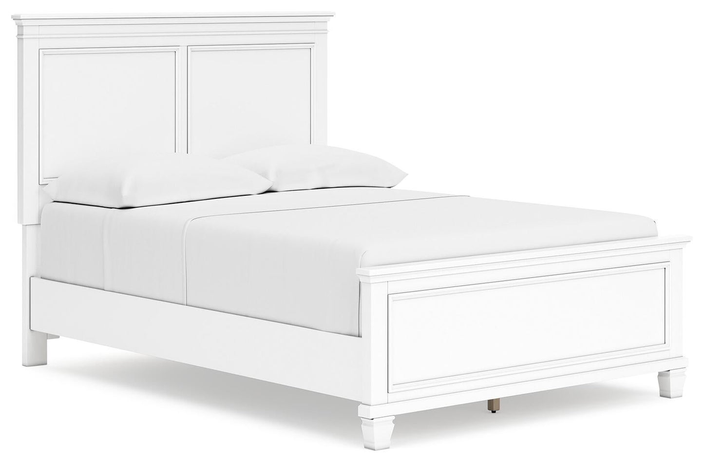 Cama Fortman de tamaño completo con tocador con espejo, cómoda y mesita de noche