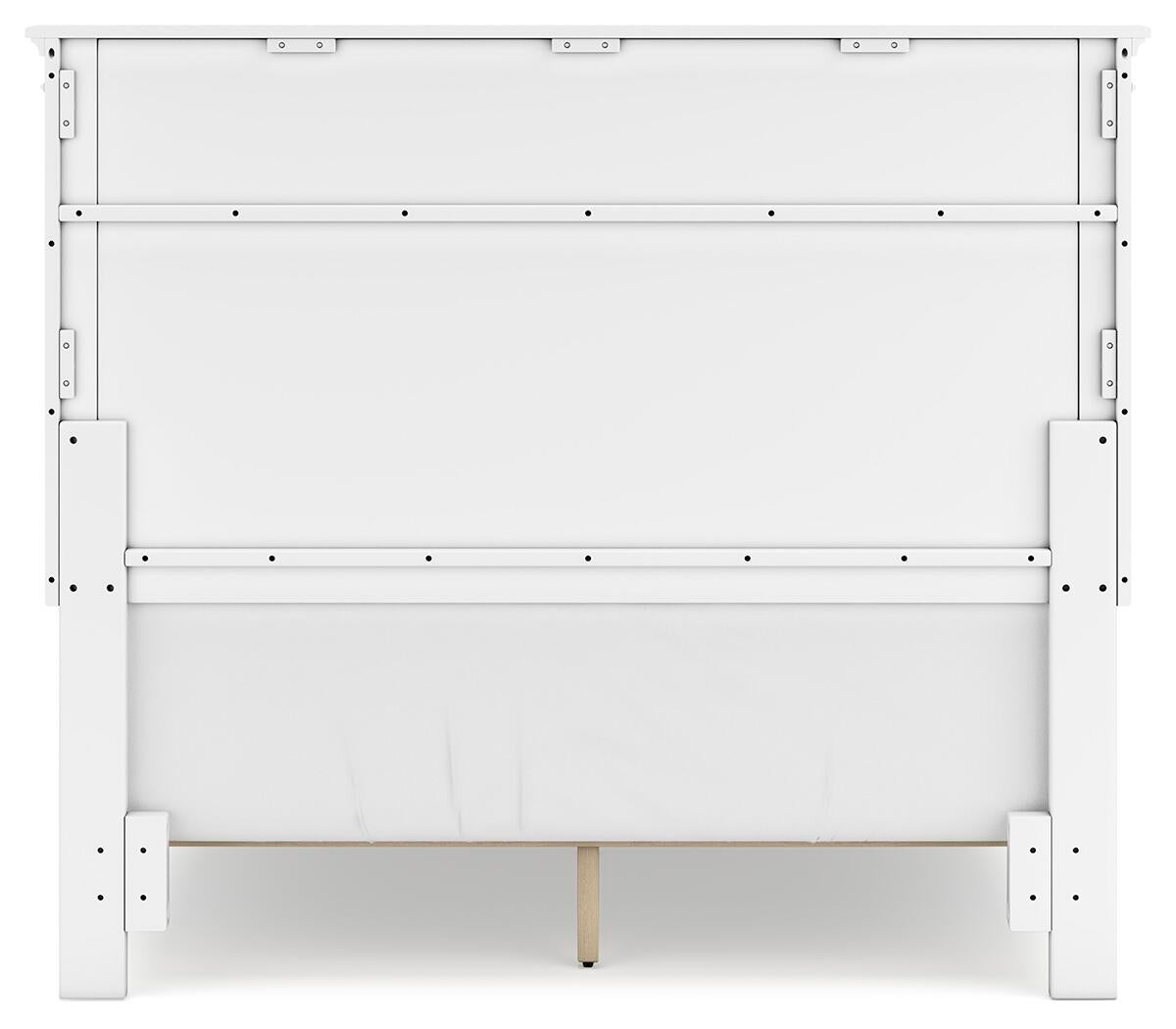 Cama Fortman de tamaño completo con tocador con espejo, cómoda y mesita de noche