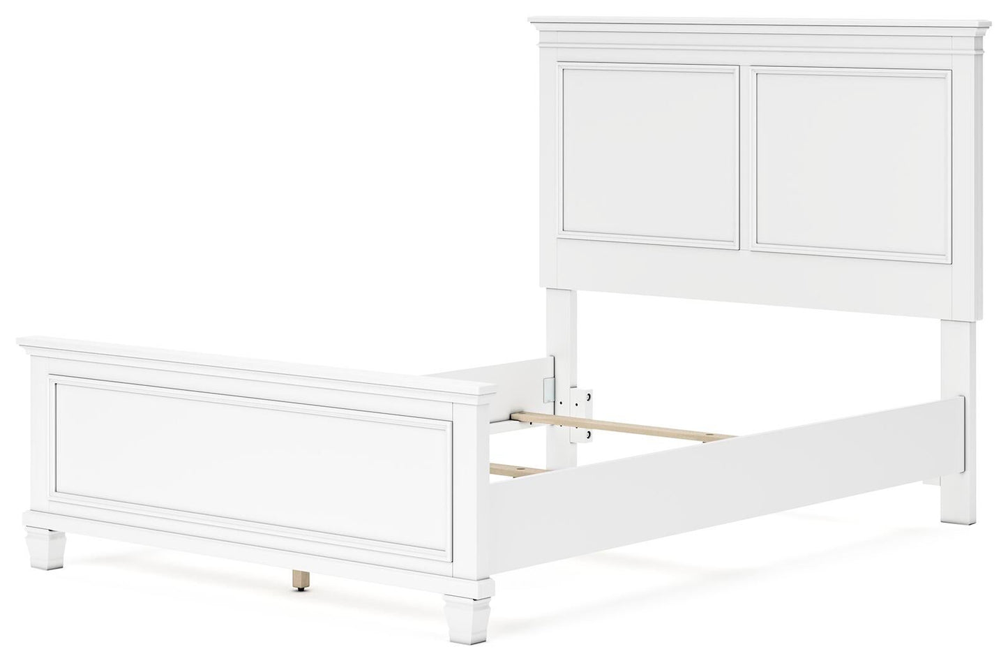 Cama Fortman de tamaño completo con tocador con espejo, cómoda y mesita de noche