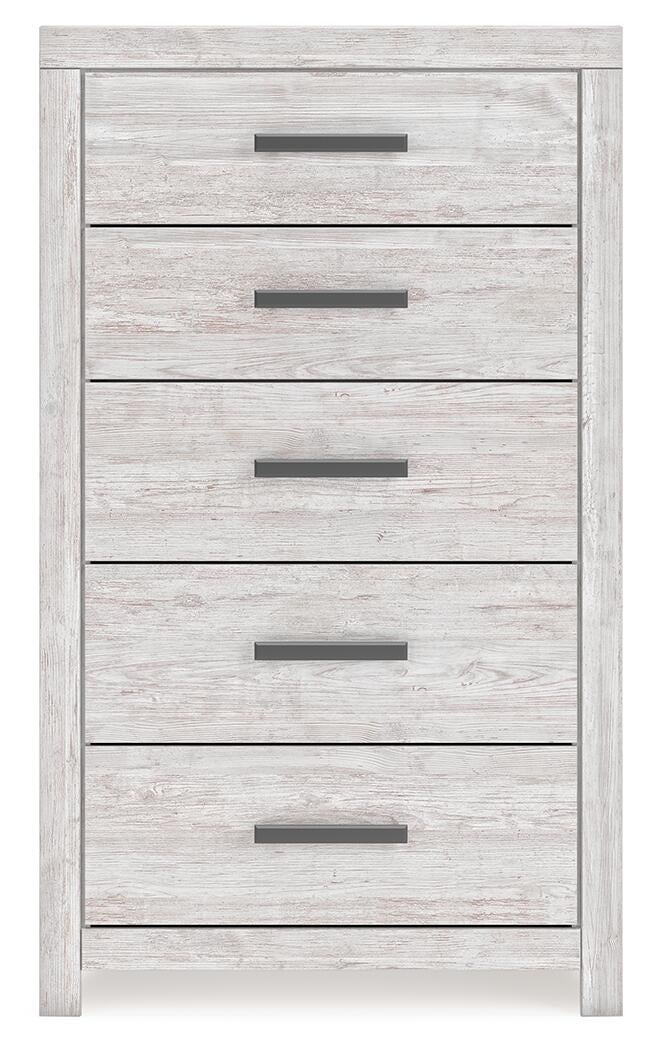 Cama Cayboni de dos camas con cabecero, tocador con espejo, cómoda y mesita de noche