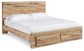 Cama Hyanna King con almacenamiento y tocador con espejo