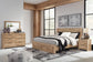Cama Hyanna King con almacenamiento y tocador con espejo