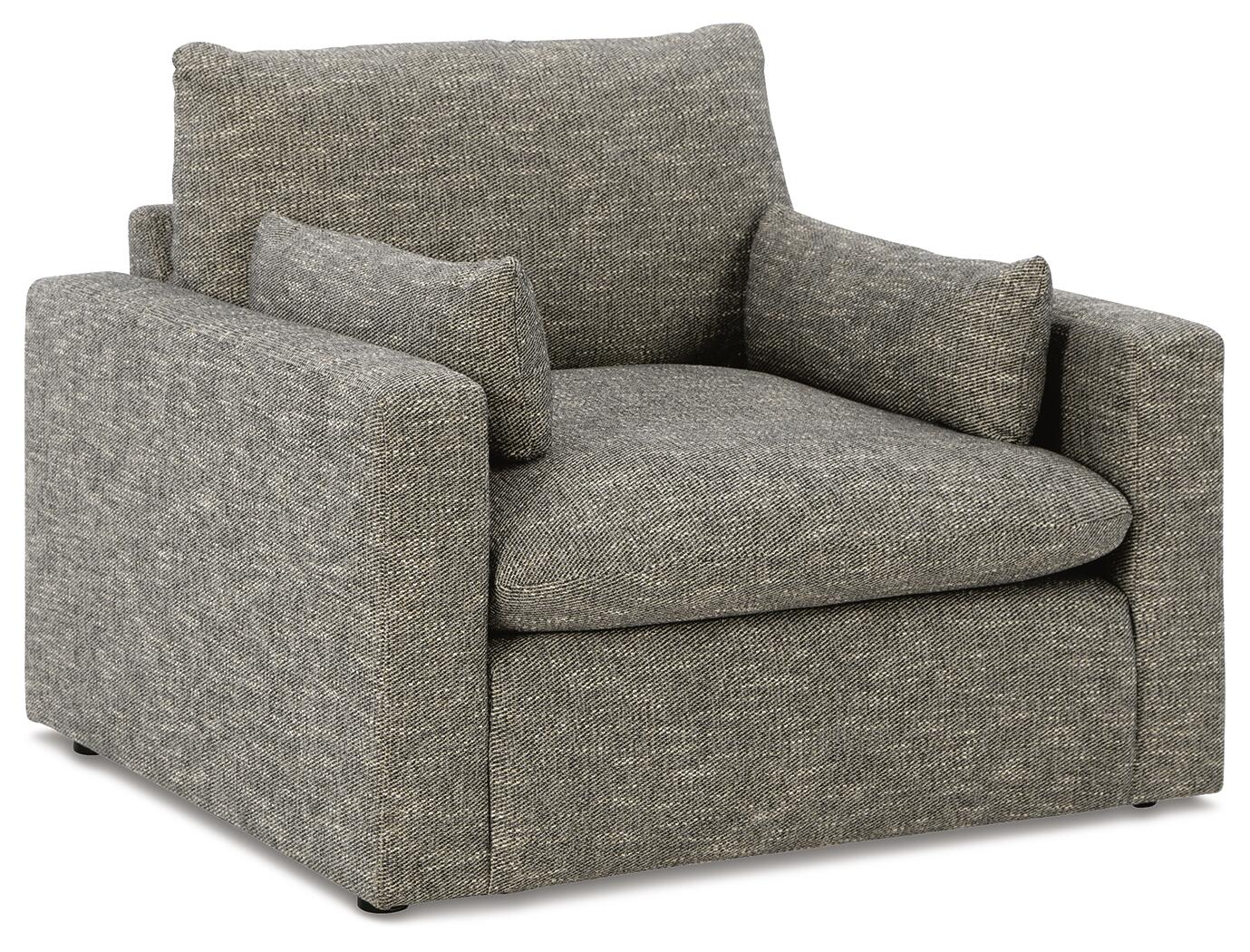 Sillón y otomana dramáticos